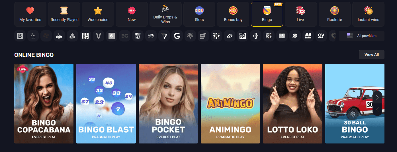 Woo Casino Online Bingo