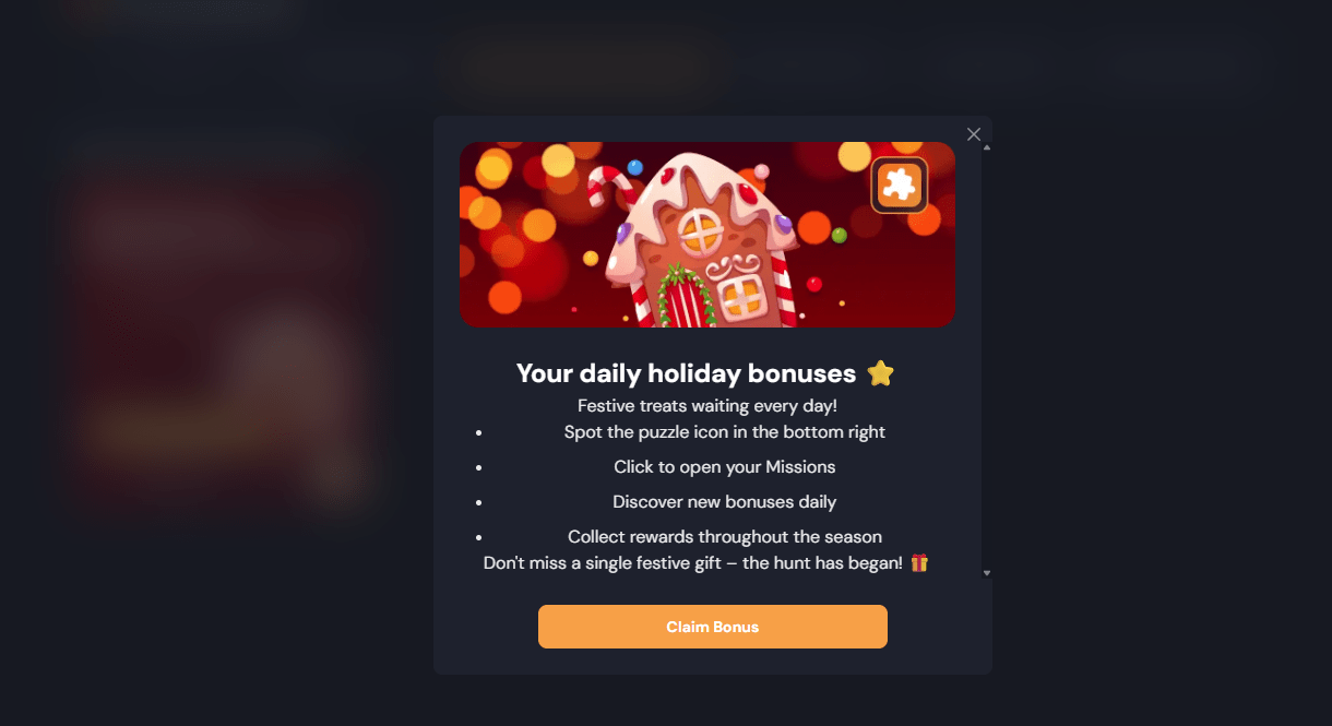 Slotozen christmas bonus