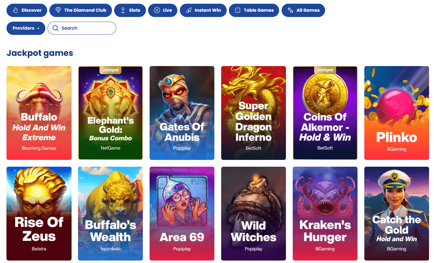 Lukki Casino jackpot games