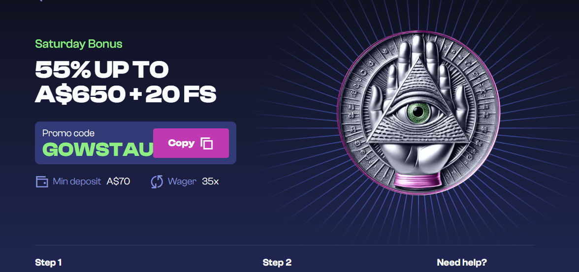 God of Wins Casino Saturday Boost