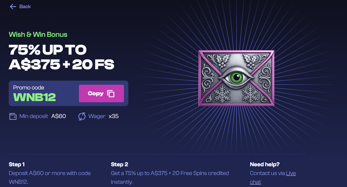 God of Wins Casino Win & Win Bonus reaload