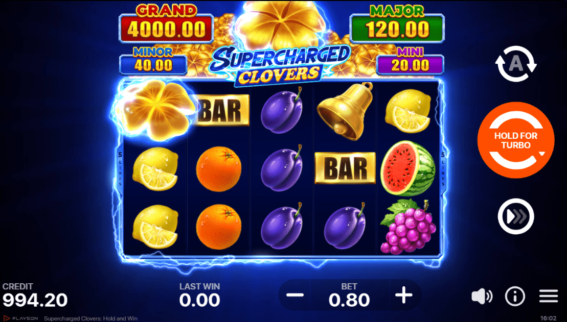 Supercharged Clovers: Hold and Win pokie