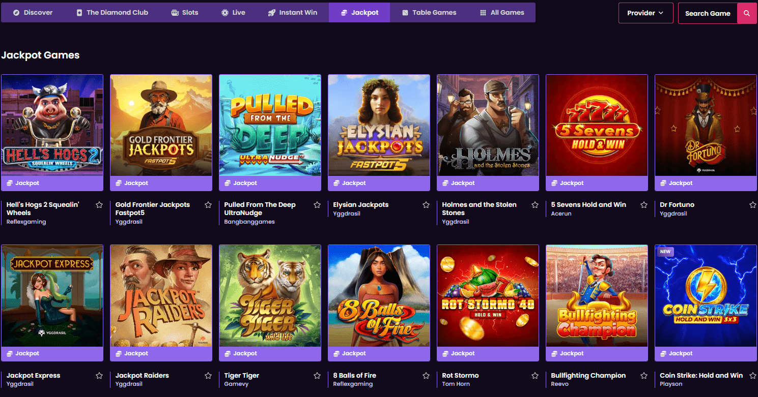 Vegas Now Casino jackpots