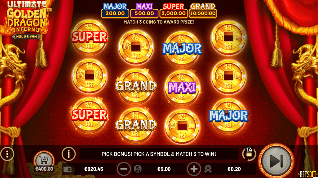 Ultimate Golden Dragon Inferno Hold and Win online pokie