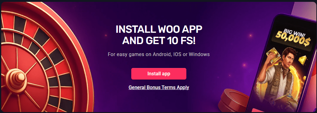 Woo Casino no deposit bonus