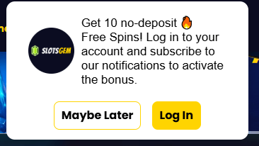 SlotsGem 10 no deposit free spins