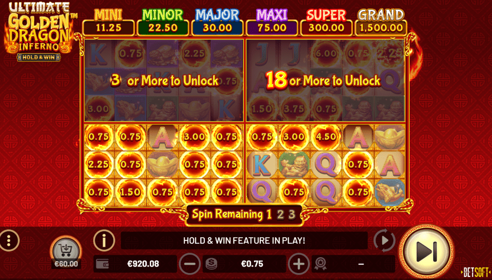 Ultimate Golden Dragon Inferno: Hold and Win pokie