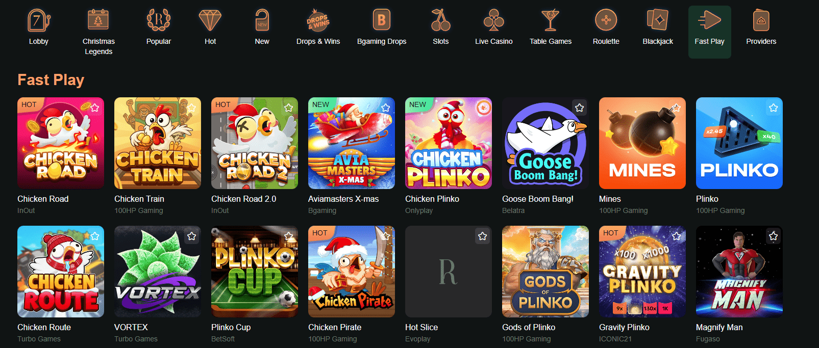 Ritzo Casino Crash Games