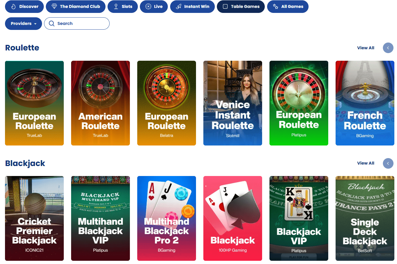 Lukki Casino table games