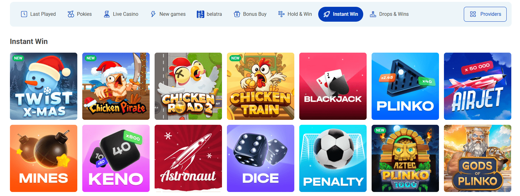 Rocket Spin Casino instnat win games