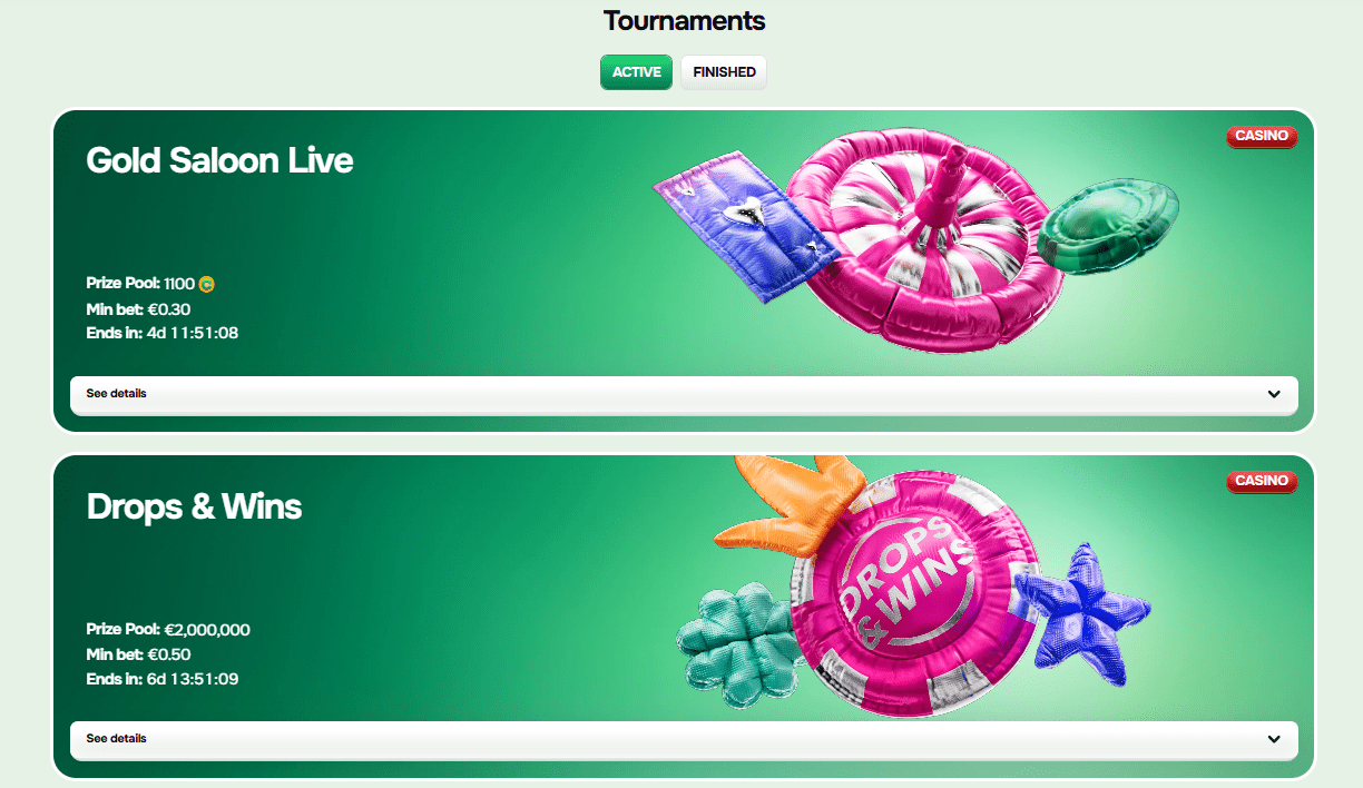 Casinolo tournaments