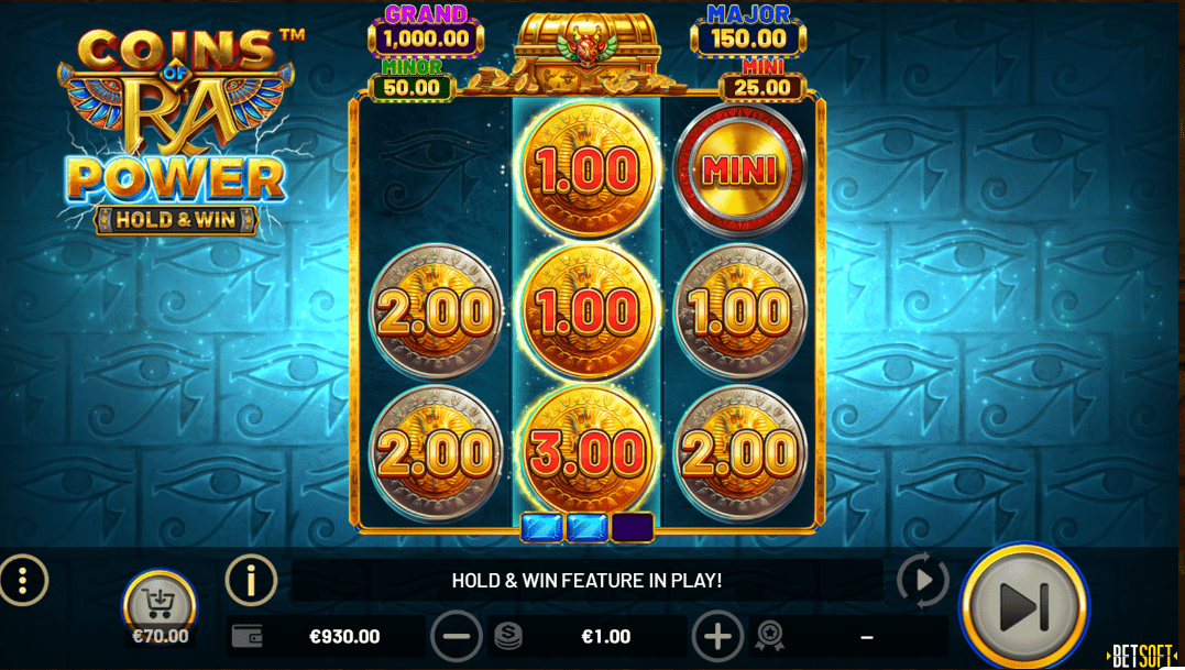 Coins of Ra Power Hold and Win online pokie