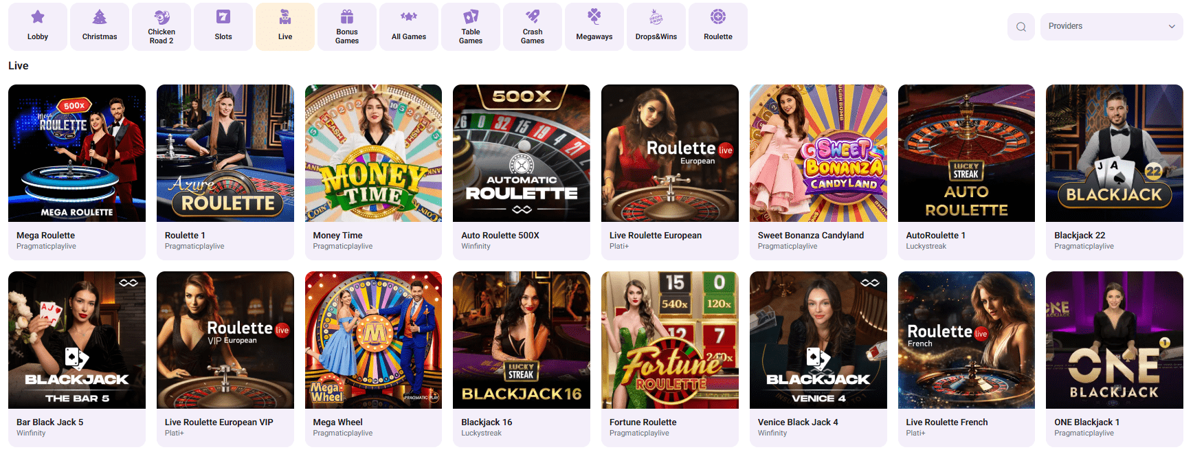 CrownSlots Casino Live Dealer Games