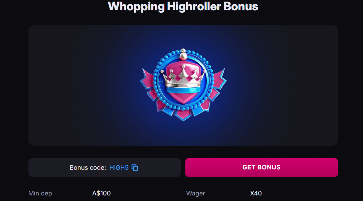 SkyCrown Highroller bonus