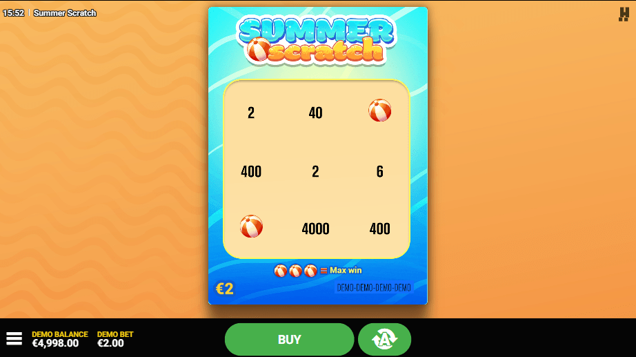 Summer Scratch game test example 1