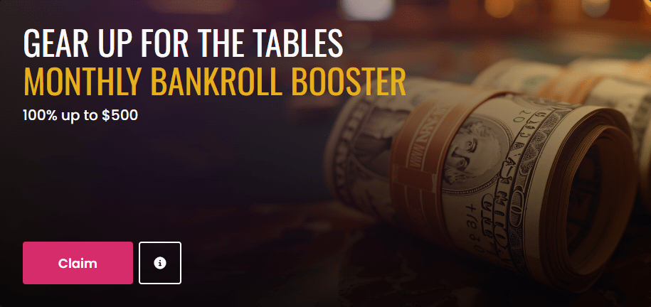 Vegas Now Casino Monthly Booster bonus