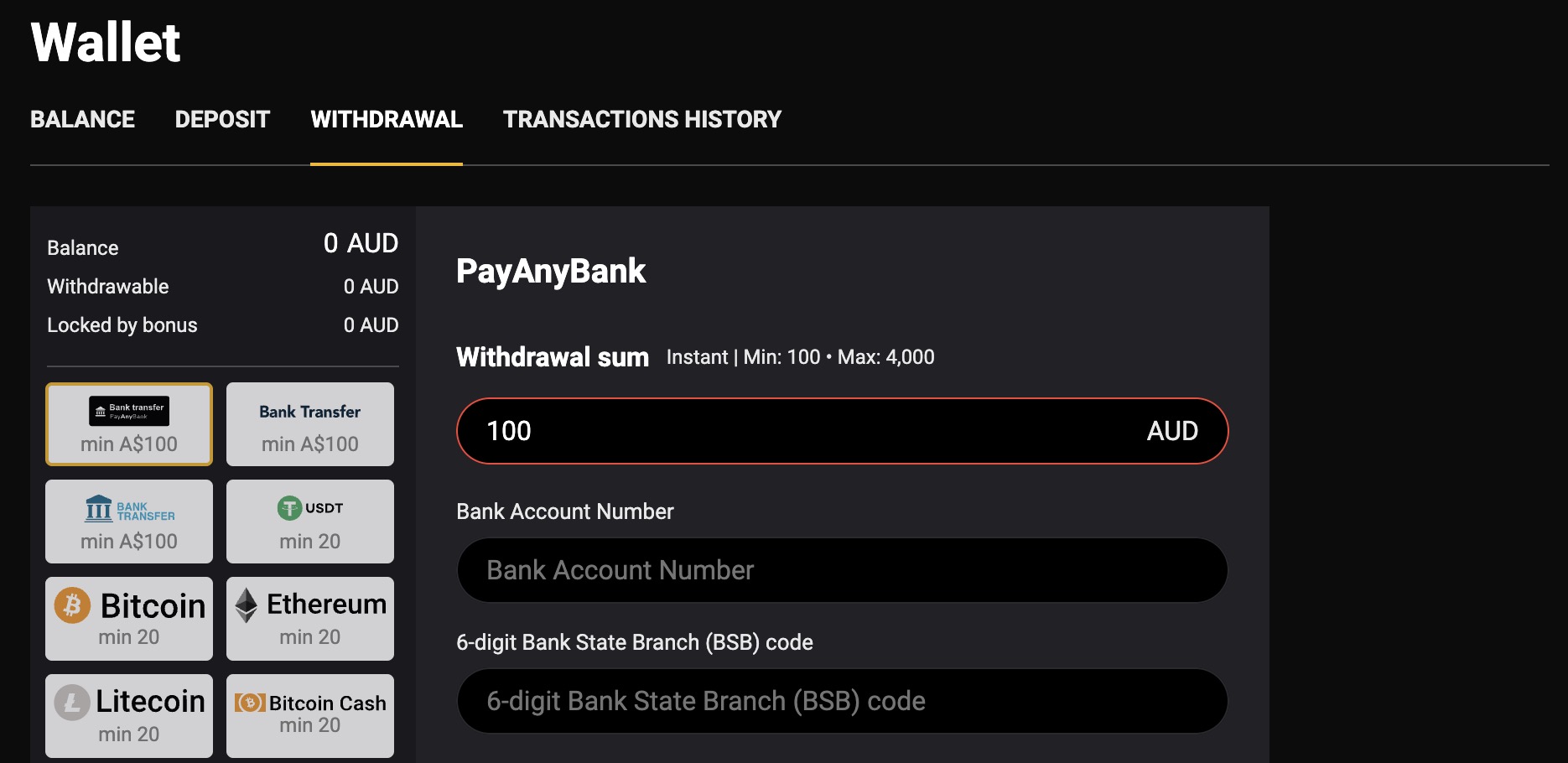 Stay Casino withdrawal methods