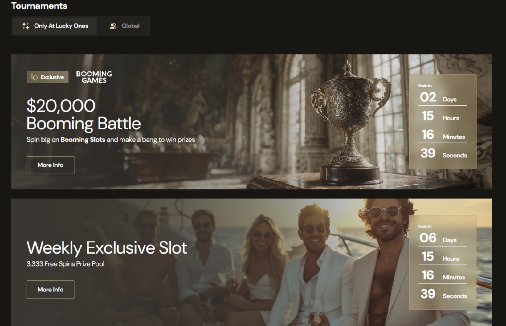 Lucky Ones tournaments