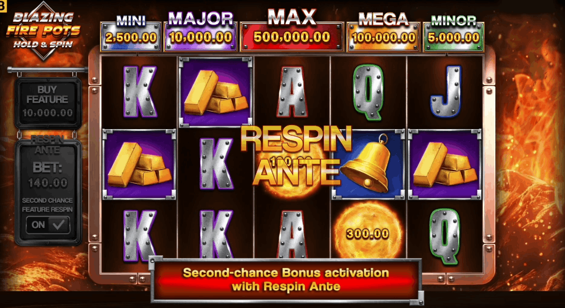 Blazing Fire Pots Hold & Spin