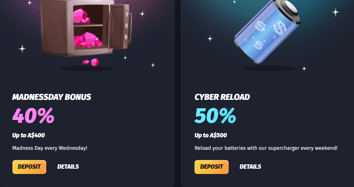 WinShark Casino Reload Bonuses