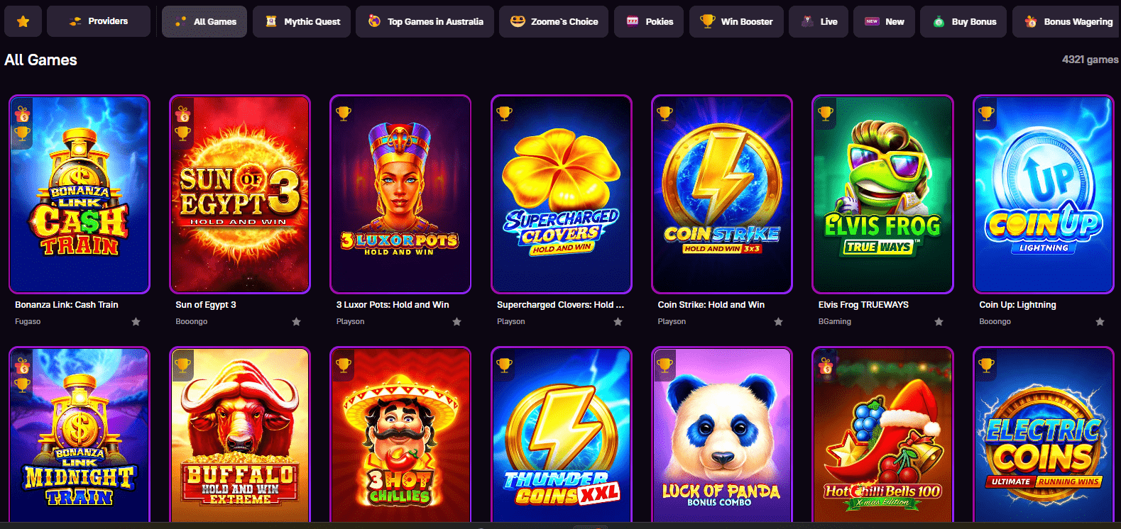 Zoome Casino Real Money Games