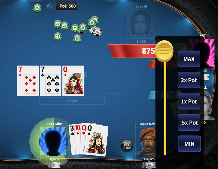 Pot-Limit Omaha betting