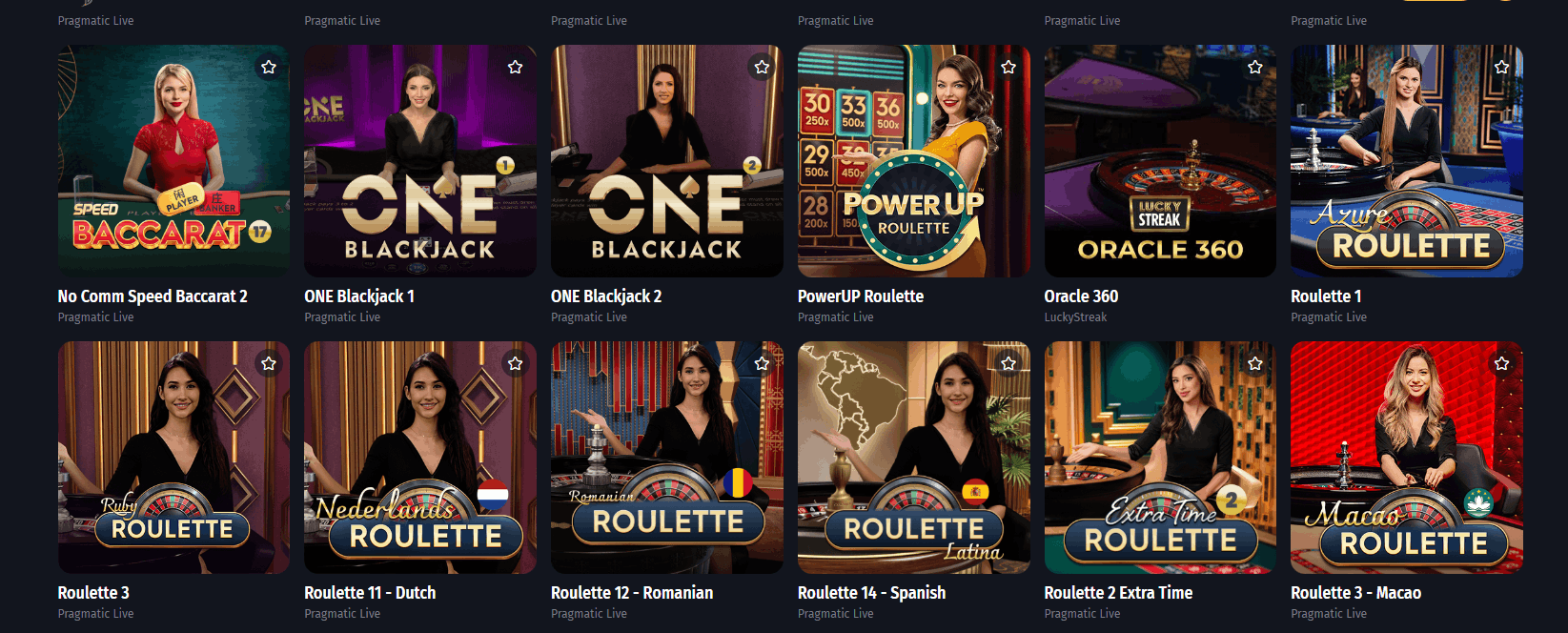 WinShark Casino Live Dealers