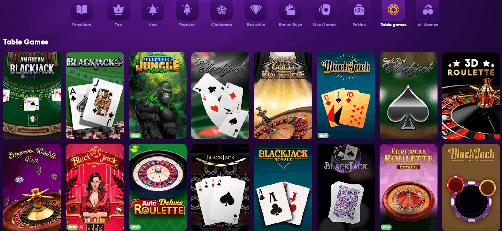 KingMaker Casino Table Games