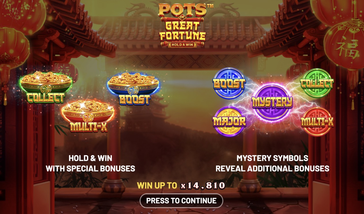 Pots of Great Fortune: Hold and Win