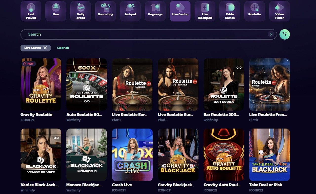 21Bit Casino live dealers