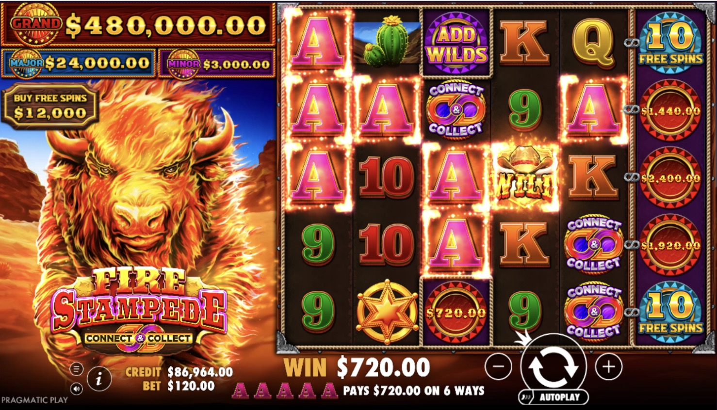 Fire Stampede pokie