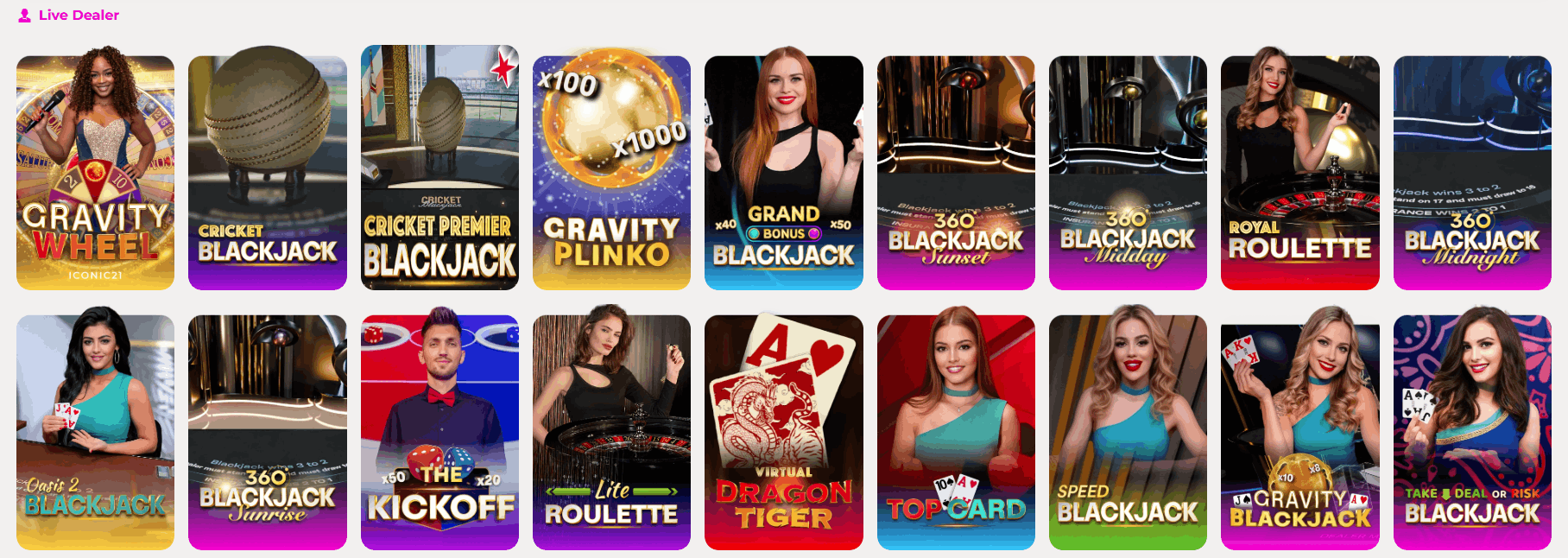 sweeps casino live dealer games