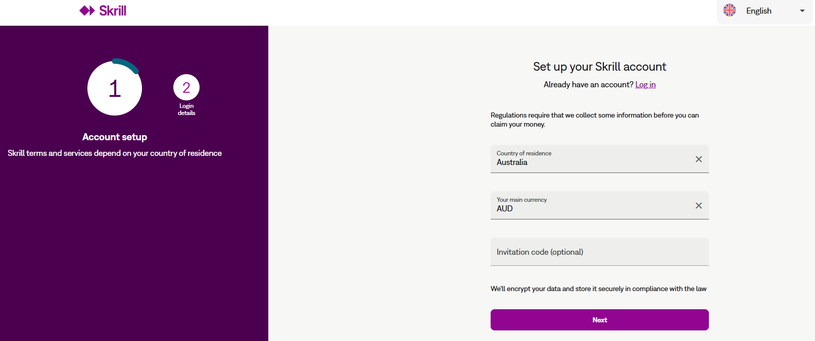 Skrill account how to sign up