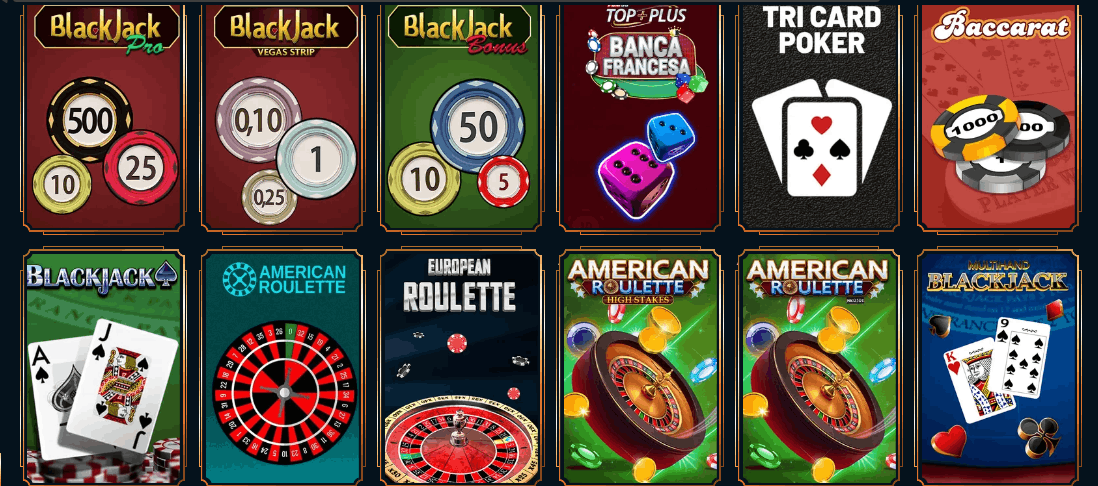 MonsterWin Casino table games