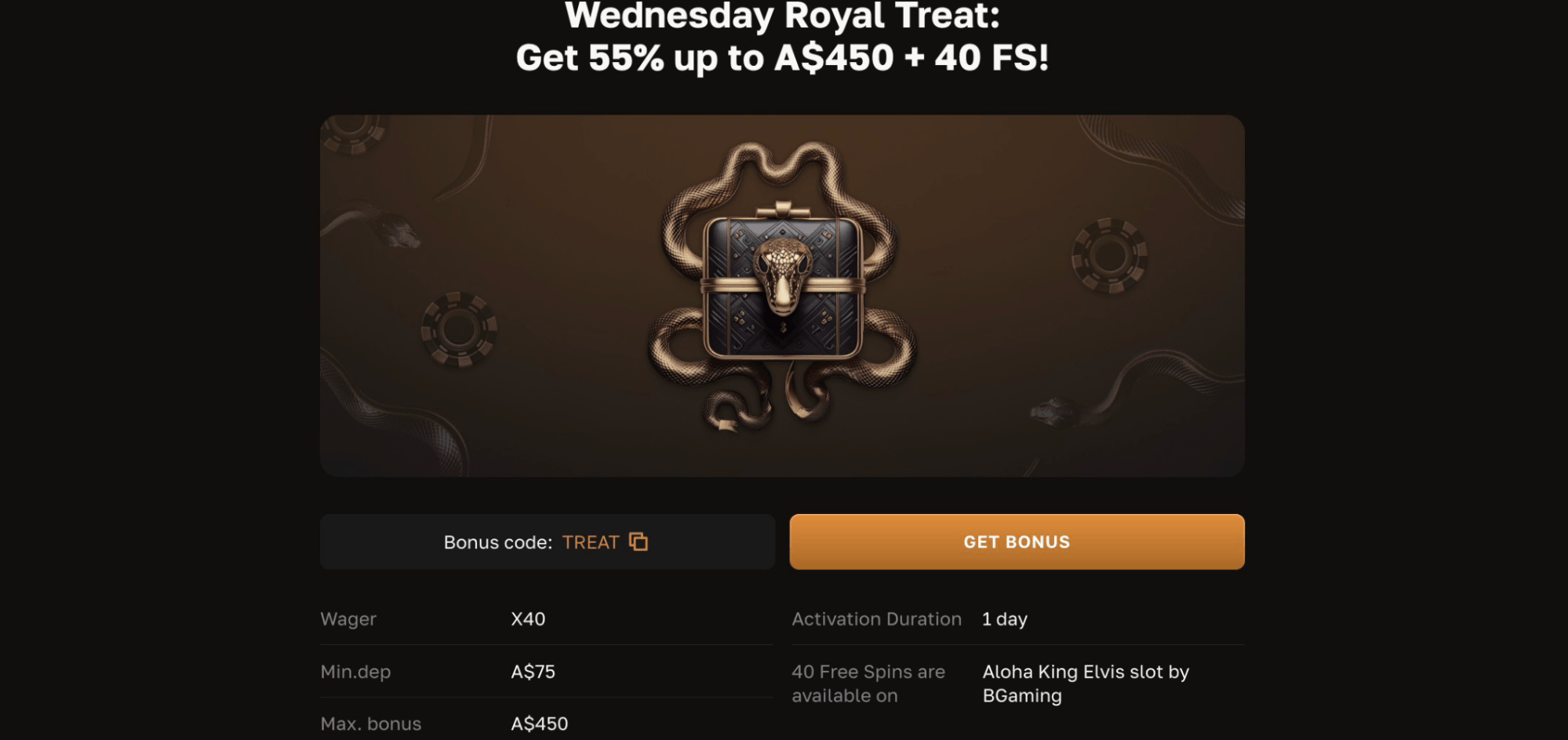 CrownGold Casino Wednesday deposit bonus