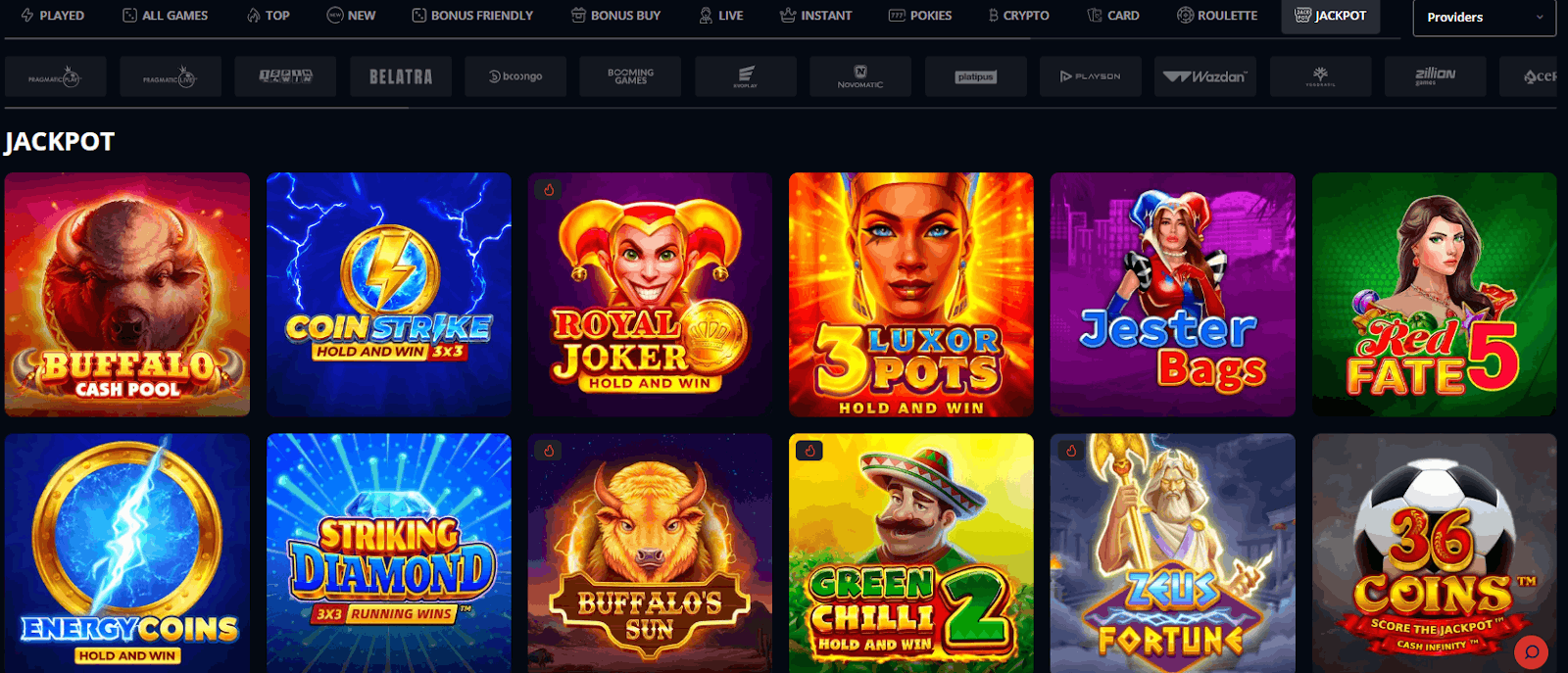 LamaBet Casino jackpot games