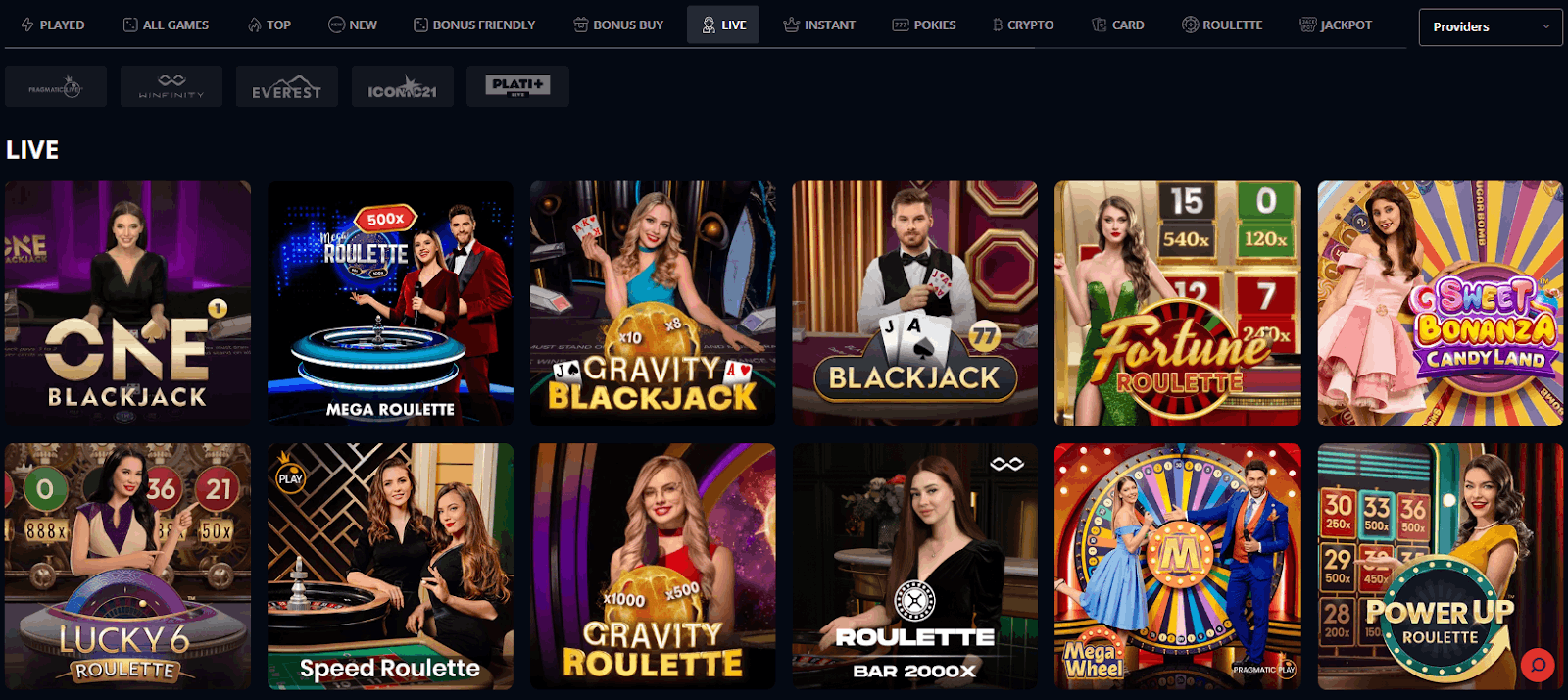 LamaBet Casino live dealer games