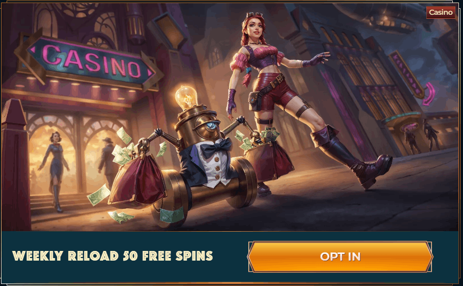 MonsterWin Casino weekly free spins bonus