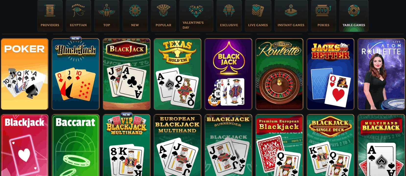 Talismania Casino Real Money Table Games