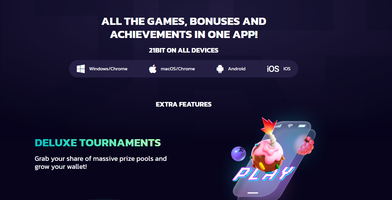 21Bit Casino mobile apps
