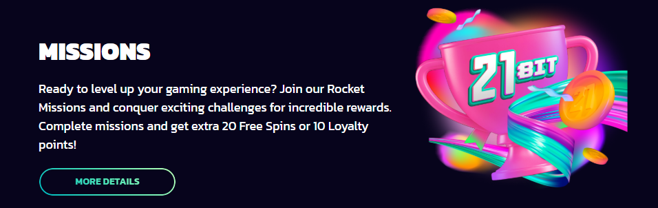 21Bit Casino Missions