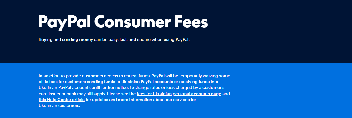 PayPal fees