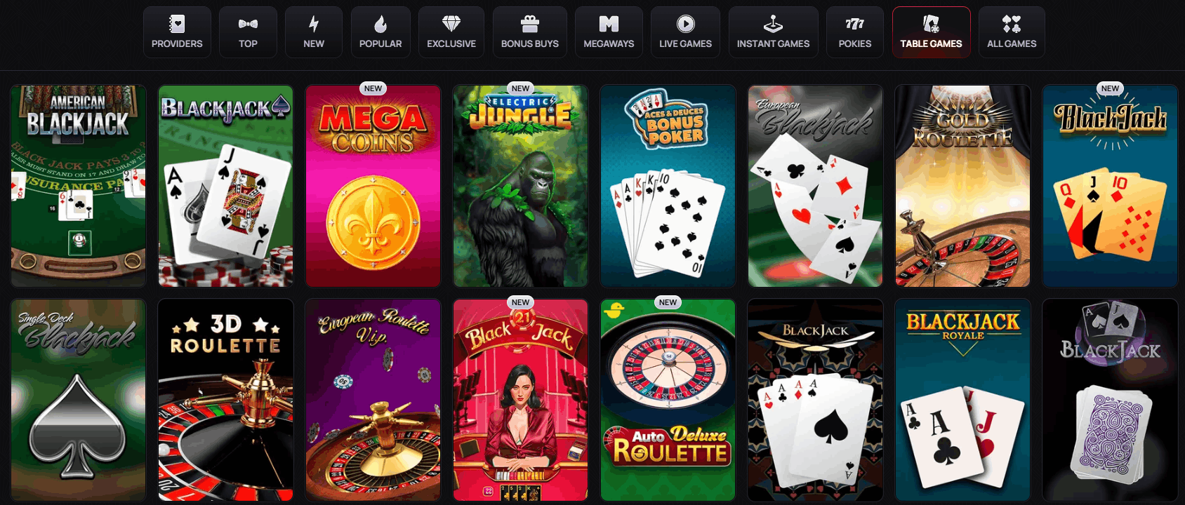 Casinova Casino Table Games