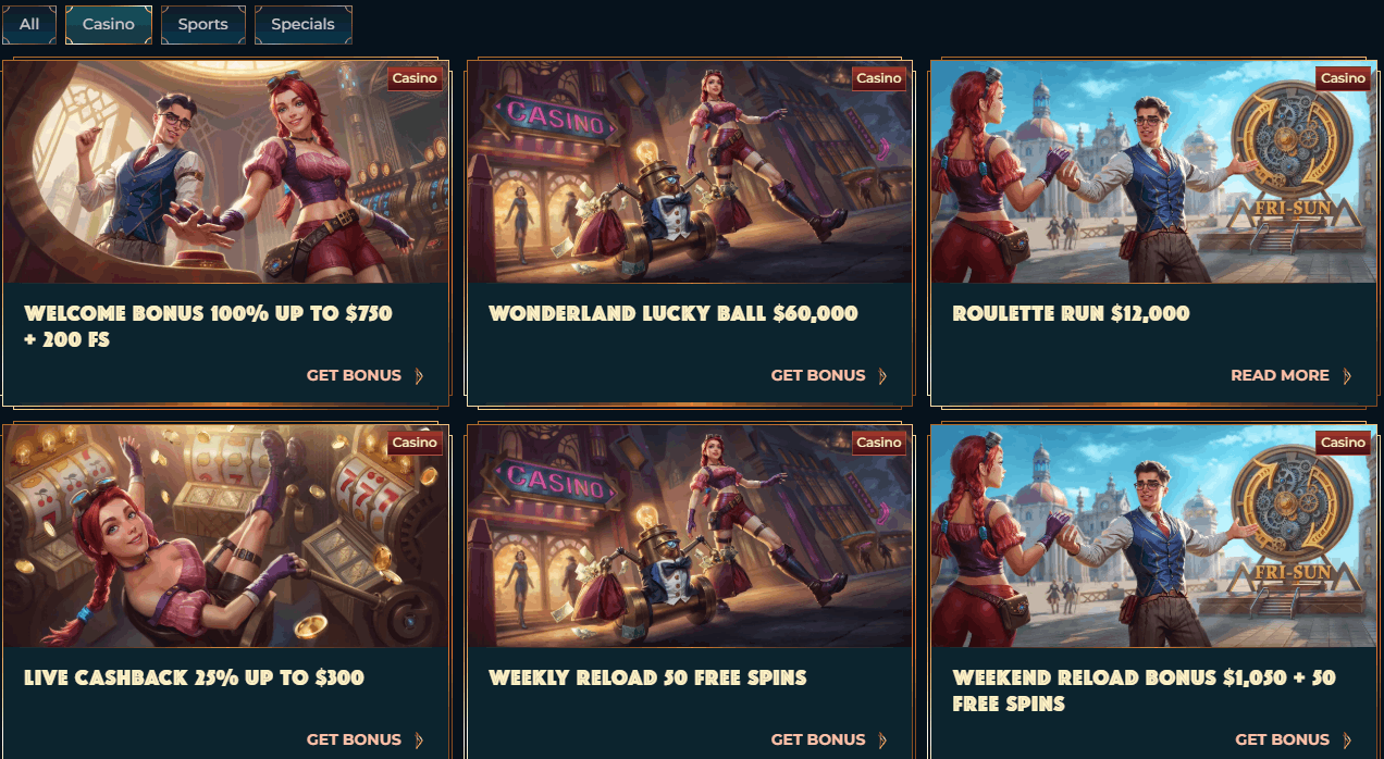 MonsterWin Casino bonuses