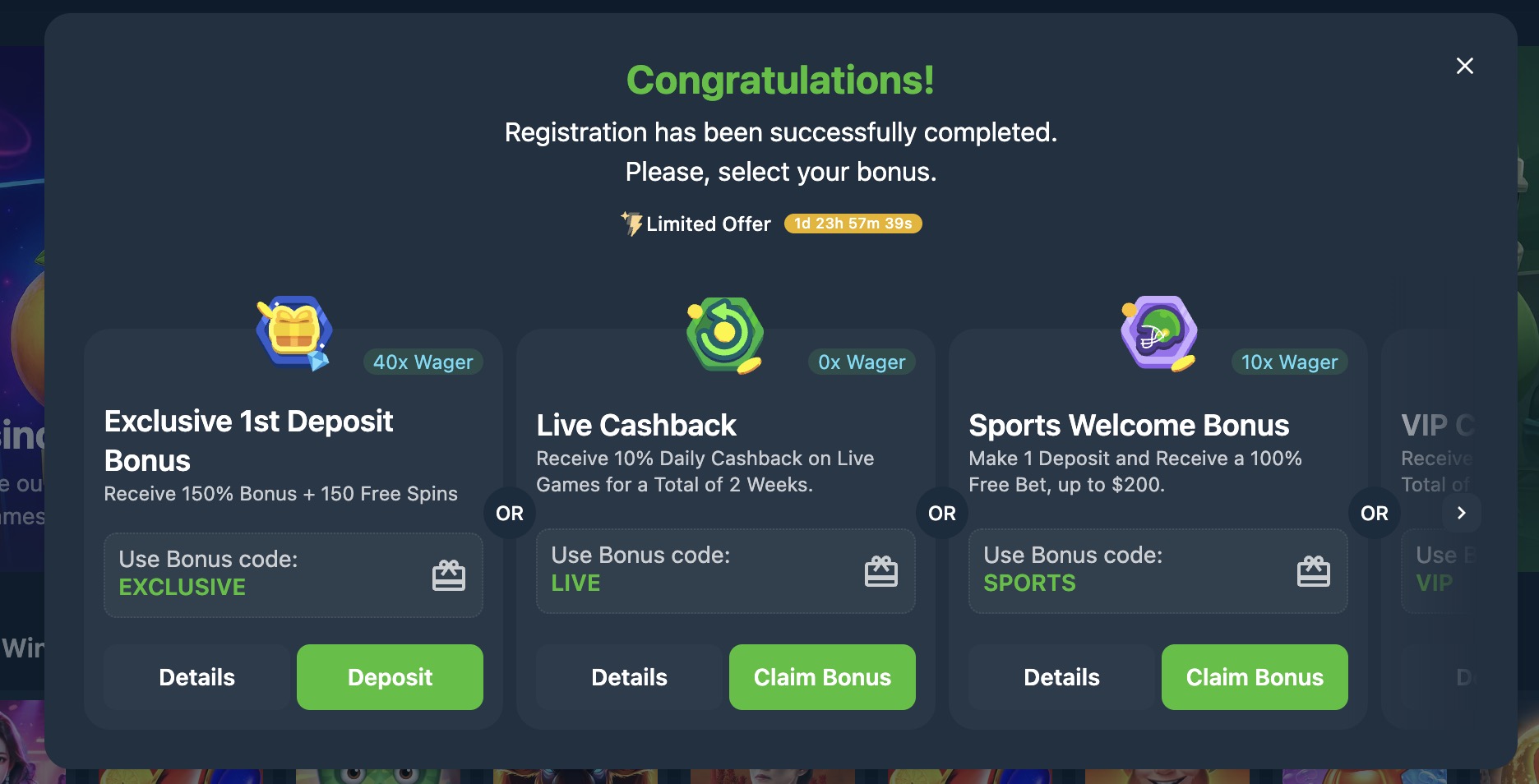 Wild.io Casino Bonuses