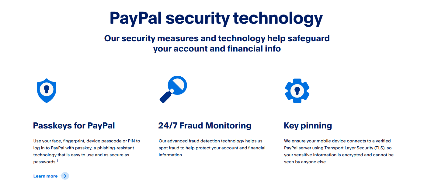 PayPal security features