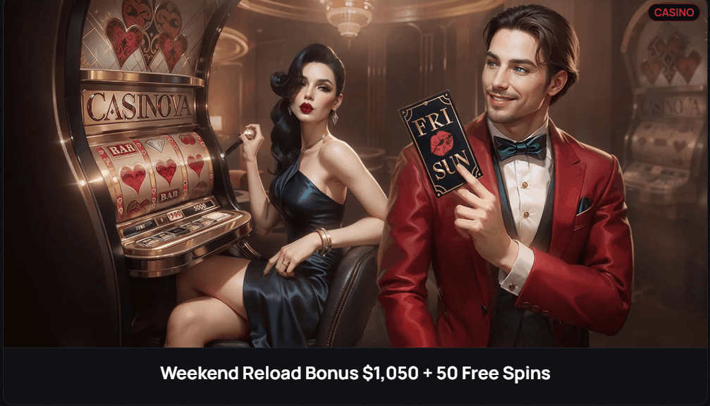 Casinova Casino Weekend Reload Bonus