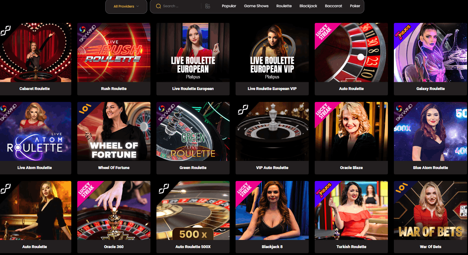 Goldenbet Casino live dealer games