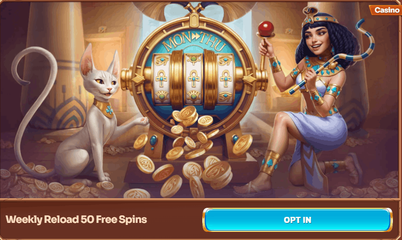 Cleobetra Casino Weekly Reload Bonus