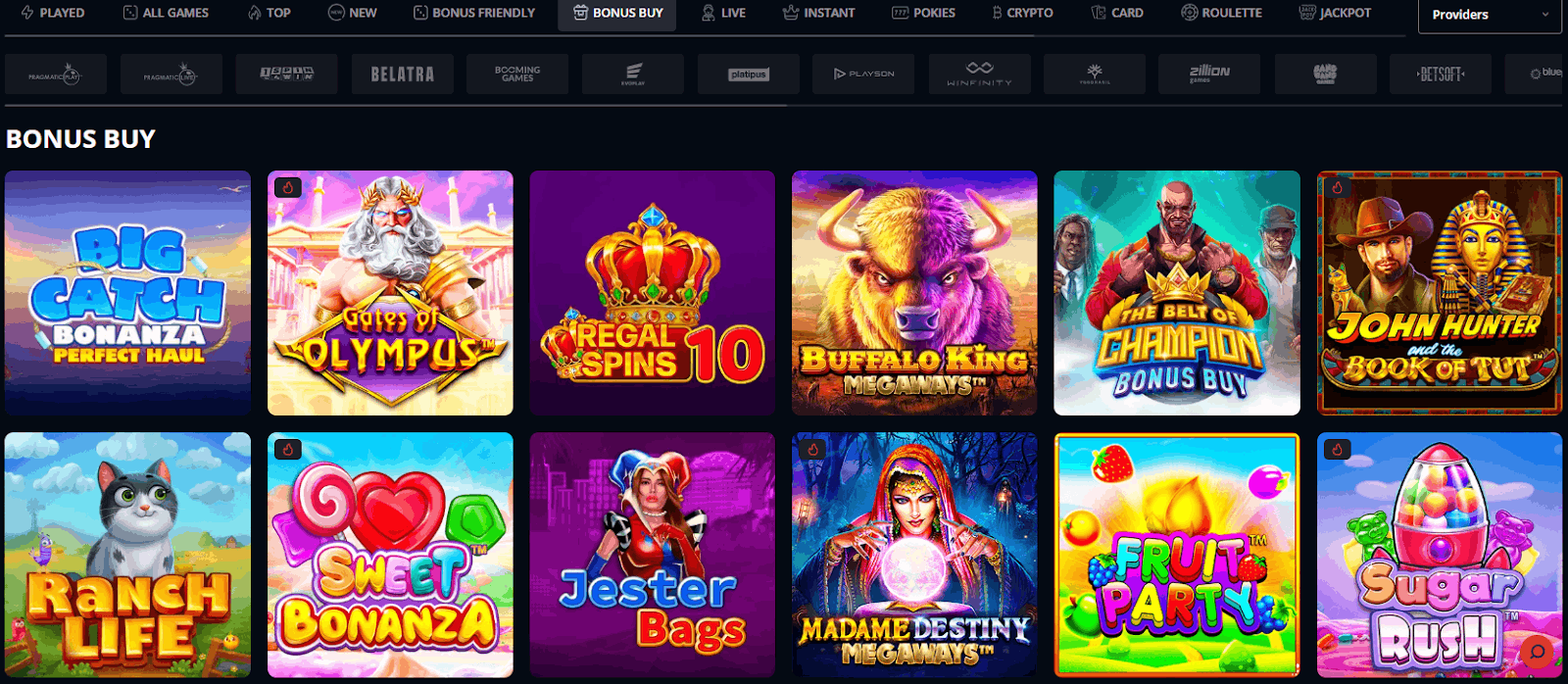 LamaBet Casino Bonus Buy games